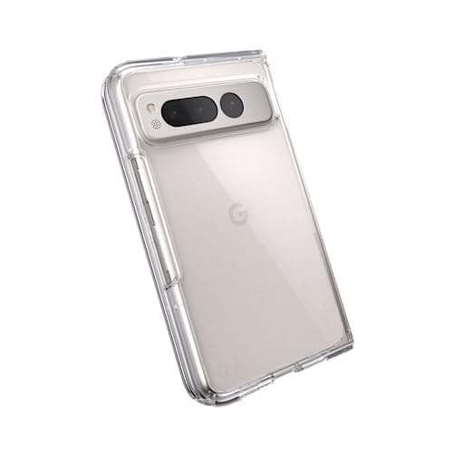 Image of Speck Clear Google Pixel Fold Phone Case - One Piece, Foldable, Anti-Yellowing Phone Case with Drop Protection - Presidio Perfect-Clear Fold