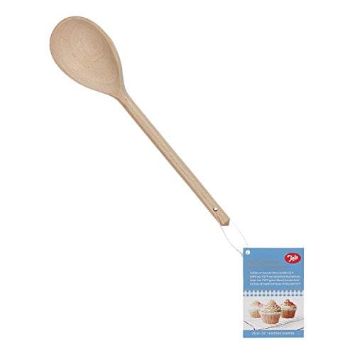 Image of Tala Beechwood Waxed Spoon 25.5cm, Eco-Friendly Beige, Perfect for Cooking & Baking