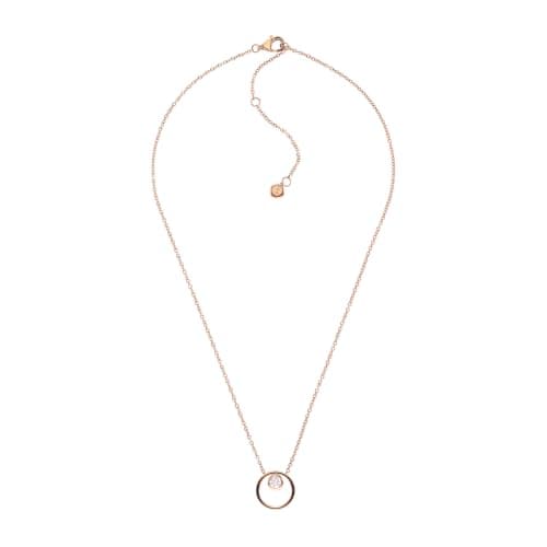 Image of Skagen Necklace for Women Kariana, 14.6 mm x 14.6 mm x 3.6 mm Pendant Rose Gold Stainless Steel Necklace, SKJ0850791