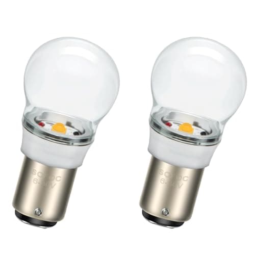 Image of SOFOC BA15D A25 LED Bulb Warm White Auto Daytime Running Light Single Beam Motorhome/Boat Dome Light 6V 12V 24V 6-30V AC/DC 2Pcs