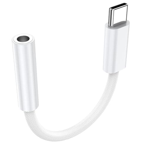 Image of USB C to 3.5mm Audio Headphone Adapter, Type C to Headphone Jack Adapter Compatible with iPhone 17 Pro Max/16/15,Samsung Galaxy S25 Ultra/S24/S23,Pixel,iPad Pro