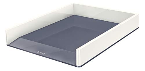 Image of Leitz A4 Letter Tray, White/Grey, WOW Range, 53611001