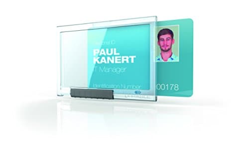 Image of Durable Pushbox Security Pass Holder 54 x 87mm Transparent | Pack of 10 Badges | for Securely Holding Upto 3 ID/Security Cards