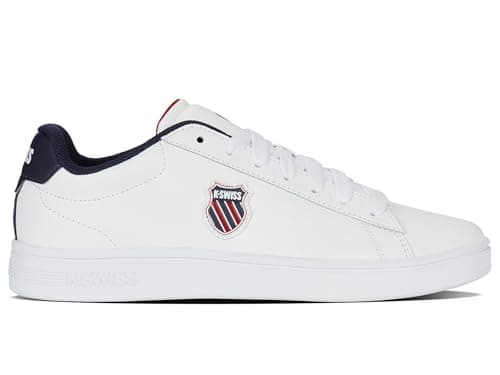 Image of K-Swiss Men's Court Shield II Trainers, Wht Peacot Smba Red, 10 UK