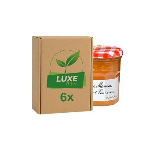 Image of Fruit Preserve Jam Jar – Apricot Conserve – 370g – Compatible with Bonne Maman By Luxe Bitez (Pack of 6)