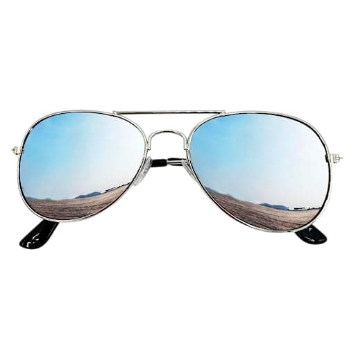 Image of Mustavo Adult Retro Silver Mirror Sunglasses Mens Womens Unised Full Reflective Mirrored Lense 70s 80s Classic Style UV400 Protection
