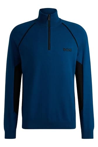 Image of BOSS Hydro X Fa24 10261504 Half Zip Sweater XL Blue