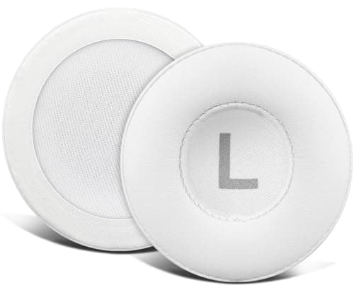 Image of SOULWIT Protein Leather Earpads Replacement for Sennheiser HD25/HD25 Light(Lite)/HD25 Plus/HD25 Special Edition/HMD25/HME25/HMEC25/HD250BT Headphones, Ear Pads Cushions with High-Density Foam - White