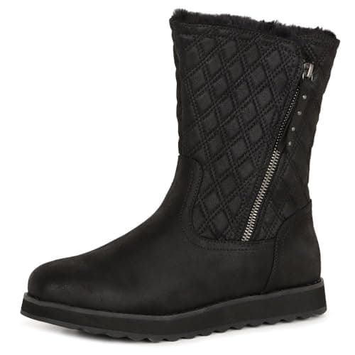 Image of Skechers Women's Keepsakes 2.0 Morning Walks Boots, Black Microleather/Faux Fur, 4 UK