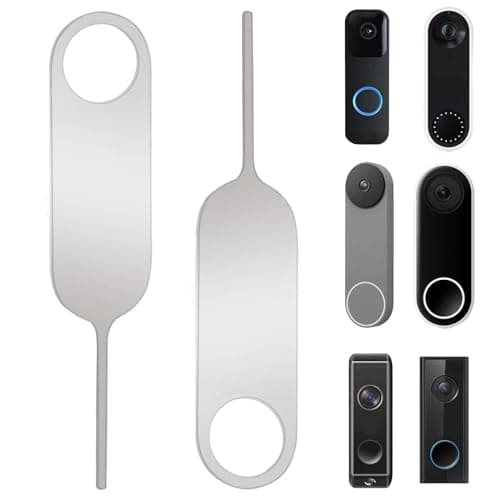 Image of Abeillo 2Pcs Blink Doorbell Key Replacement Tool, Doorbell Opening Pin Tool Release Removal Pin Compatible with Arlo, Nest and Eufy Video Remove Blink Doorbell Mount and Battery Replacement