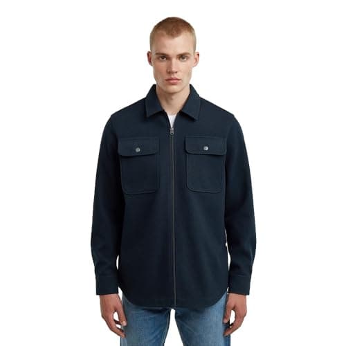 Image of G-STAR Men's GPO Zip Overshirt, Blue (salute D25825-D200-C742), L