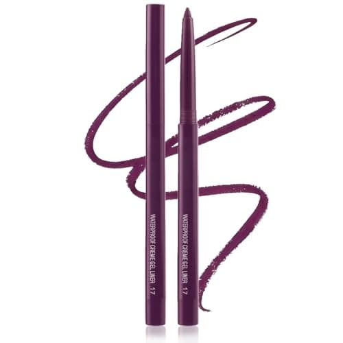 Image of Long-Lasting Waterproof Gel Eyeliner Pen, Fine Tip for Precise Lines & Smudge-Proof All Day Wear, Mature Women Makeup, Midnight Plum, 1PCS