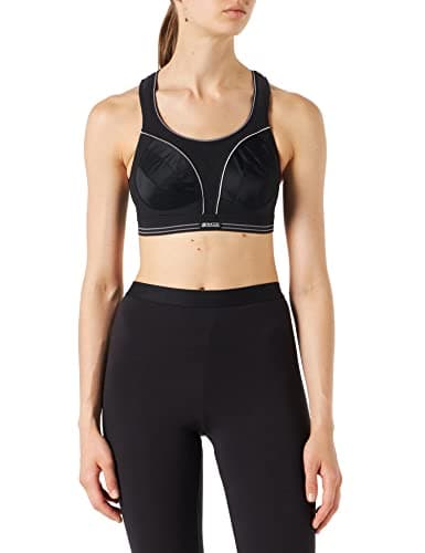 Image of Shock Absorber B5044 Women's Run Sports Bra ,Black/Silver ,30FF
