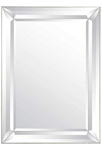 Image of Frameless Large Venetian Modena Leaner Modern Wall Mirror 109cm x 78cm