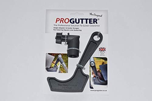 Image of PROGUTTER Angle Adapter and Square line Gutter Cleaning Scraper. The Original Scraper for Removing Debris and Weeds from The Ground. Ideal for Low Level guttering.