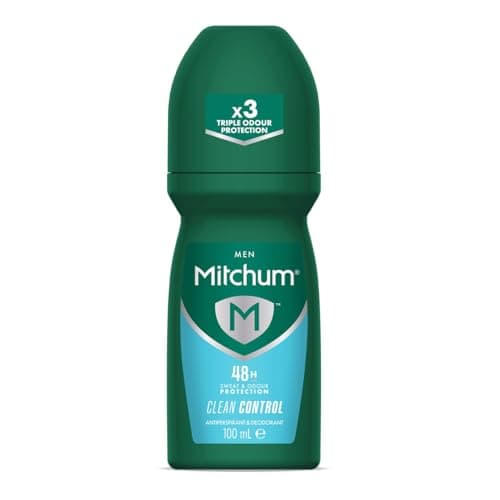 Image of Mitchum Men 48HR Protection Roll-On Deodorant & Anti-Perspirant, Clean Control, 100 ml
