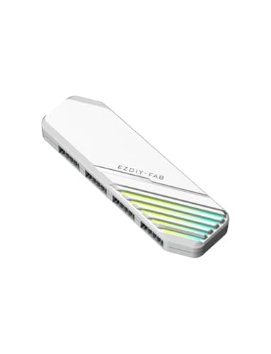 Image of EZDIY-FAB MH01 Internal USB 2.0 9-Pin Hub,4-Port USB Header Expansion, SATA Powered USB Hub with Integrated Type-C Power & Data Connection,Magnetic Mount,Compact Design for AIO,RGB Hub-White