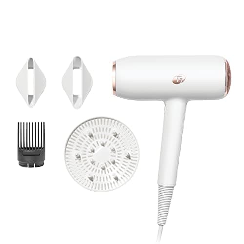 Image of T3 Featherweight StyleMax Professional Ionic Hair Dryer with Custom Heat Automation & 4 Attachments, Fast Drying, Lightweight with 5 Heat & 3 Speed Settings, 2 Concentrators, Diffuser & Smoothing Comb