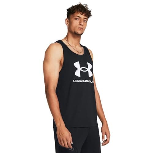 Image of Under Armour Men's UA Sportstyle Logo Tank Shirt Black
