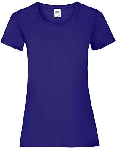 Image of Fruit of the Loom Ladies/Womens Lady-Fit Valueweight Short Sleeve T-Shirt (L) (Purple)