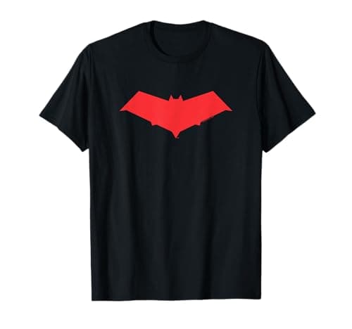 Image of DC Comics Batman Red Hood T-Shirt - Adult Unisex, Black, Short Sleeve, Small