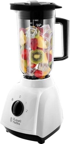 Image of Russell Hobbs Food Collection 1.5L Plastic Jug Blender, 2 speeds & pulse setting, Removable Stainless Steel blades for easy cleaning, Pouring and adding flap, Dishwasher safe jug & lid, 400W, 24610