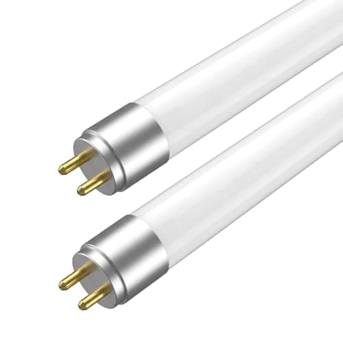 Image of Lumoia 2 Pack T5 8W Fluorescent Tube 300mm, 6500K Cool White 560LM Light Bulbs G5 2-Pin Base High Efficiency Energy Saving Strip Lamps for Under Cabinet Kitchen Bathroom Garage Office