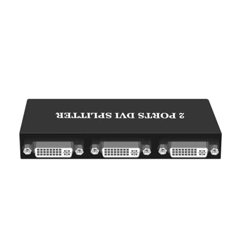Image of Orolotay DVI Splitter 1X2 Switch Switcher Extender Adapter 1 DVI-D Input and 2 DVI-D Output Dual Display for Display Computer