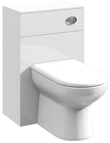 Image of Balterley WC Unit, Floor Standing Back To Wall Water Closet Unit, Bathroom Square WC, BTW Water Closet for Bathroom and Cloakroom, No Concealed Cistern & Toilet Pan - 600 x 300 x 766 mm (White)