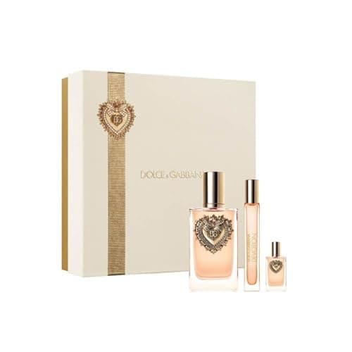 Image of Dolce and Gabbana Devotion Women's Fragrance Gift Set - 3.3oz, 0.33oz, 0.17oz EDP Spray, Splash