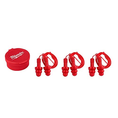 Image of Milwaukee Re-Usable Corded Ear Plugs - Pack of 3