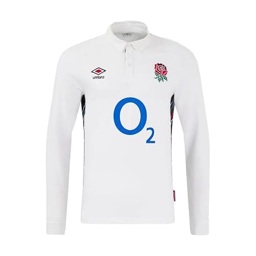 Image of Umbro Mens England Home Long Sleeve Shirt 2024 Adults White XL