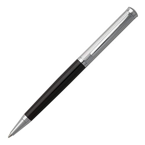 Image of Hugo Boss HSW5804 Sophisticated Diamond Ballpoint Pen - Chrome/Black