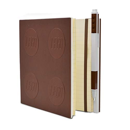 Image of IQ LEGO Stationery Locking Notebook with Gel Pen - Brown