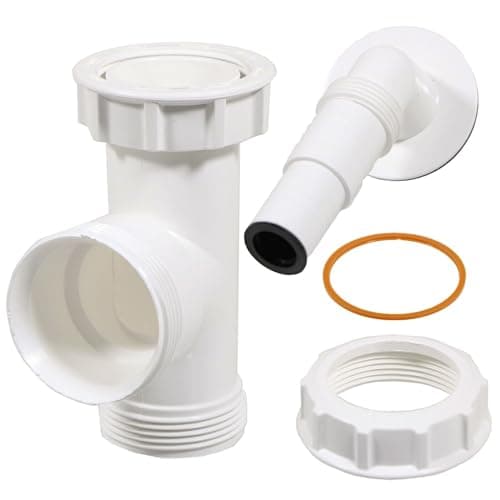 Image of SPARES2GO Appliance Trap Adaptor 40mm 1 1/2" Washing Machine Dishwasher Waste Pipe Tee Kit