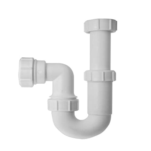 Image of NPH 1 1/4" (32mm) x 75mm Water Seal Adjustable Inlet Tubular Swivel 'P' Trap with Multifit Outlet, White