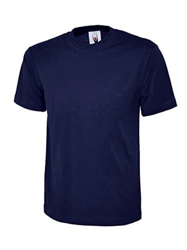 Image of 247-Clothing Ladies Loose Fit Plain T Shirt 100% Cotton Premium Unisex Top, Navy, UK 22-24