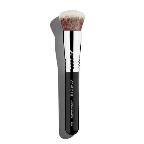 Image of Sigma F82 Round Kabuki Foundation Brush - Makeup Brush for Powder Foundation - Flawless Application - Vegan, Hypoallergenic, Synthetic Makeup Brush