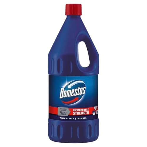 Image of Domestos Original Thick Bleach disinfectant that eliminates 99.99% of bacteria and viruses* unstoppable strength 2 L