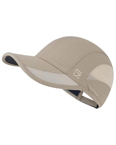 Image of GADIEMKENSD Quick Dry Baseball Cap Mens Womens Cooling Running Hat Summer Sun Hats Workout Accessories for Golf Hiking Gym Cycling Walking Outdoor Camping (Pale Khaki, S-M)