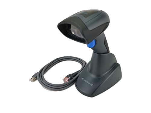 Image of Datalogic QuickScan QD2430 Handheld 2D Barcode Scanner, Includes Base Stand (Autosense) and USB Cable