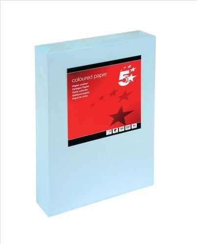 Image of 5 Star Colored Card Multifunctional 160gsm A4 Light Blue [250 Sheets]