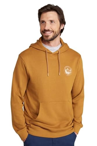 Image of Mountain Warehouse Sunrise Mountain Badge Mens Graphic Overhead Hoodie Mustard XS