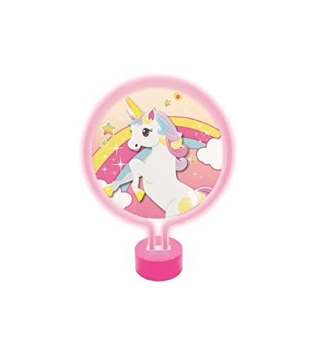 Image of LEXIBOOK Unicorn Neon Lamp, Kid Bedroom Nightlight, Colour Decorative Trendy Light for girls - LTP100UNI