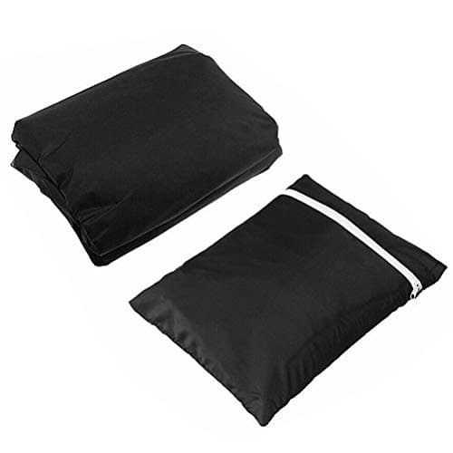 Image of IDEANATEGRATE Waterproof round Shape outside Stove Bbq Cover for Chiminea Lightweight Portable Black Pvc Fire Pit Cover 85x40cm, Sturdy Stove Protector for Outdoor Garden Use