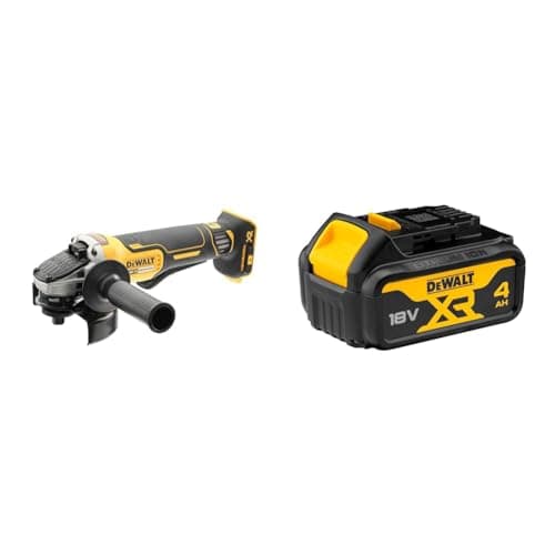Image of DEWALT DCG406N-XJ Angle Grinder 18V XR Brushless 125mm, Bare Unit + DEWALT Battery