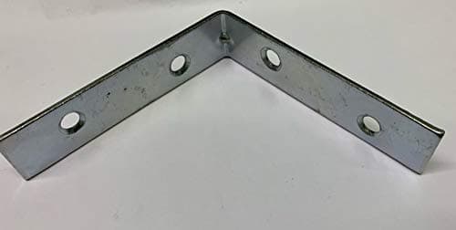 Image of Merriway® BH01110 Bright Zinc Plated Corner Braces Brackets Plates, 75 mm (3 inch) - Pack of 10