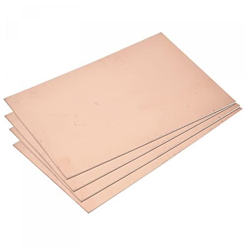 Image of sourcing map PCB Copper Clad Board Laminate 200mm x 150mm x 1.5mm FR4 Glass Fiber Single-Sided for Circuit Projects, Pack of 4