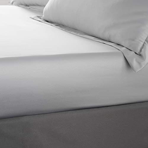 Image of Catherine Lansfield Silky Soft Satin King Fitted Sheet Silver