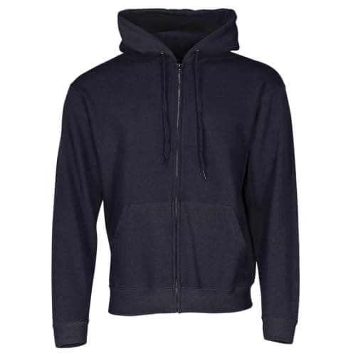 Image of Fruit of the Loom Men's Zip Front Classic Hooded Jacket, Blue (Deep Navy), L UK